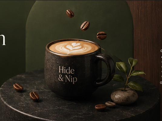 Hide & Nip 3D coffee asset